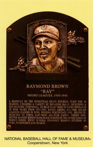 1965-22 Cooperstown Plaque Postcards #NNO Ray Brown Front