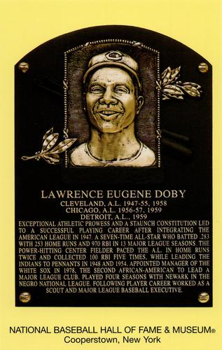 1965-22 Cooperstown Plaque Postcards #NNO Larry Doby Front