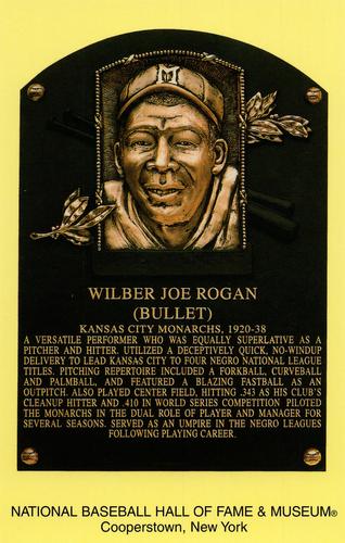 1965-22 Cooperstown Plaque Postcards #NNO Bullet Rogan Front