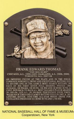 1965-22 Cooperstown Plaque Postcards #NNO Frank Thomas Front