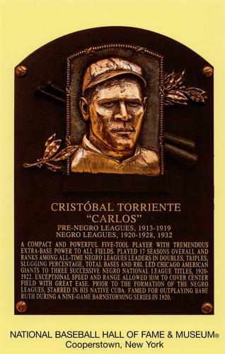 1965-22 Cooperstown Plaque Postcards #NNO Cristóbal Torriente Front