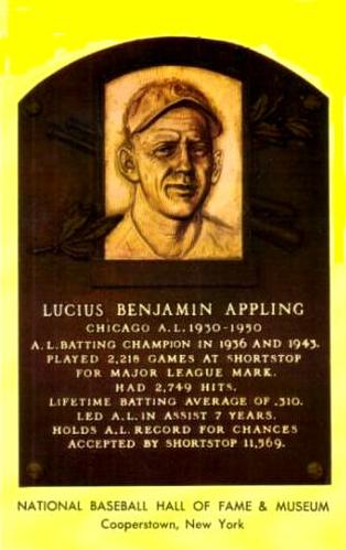 1965-22 Cooperstown Plaque Postcards #NNO Luke Appling Front