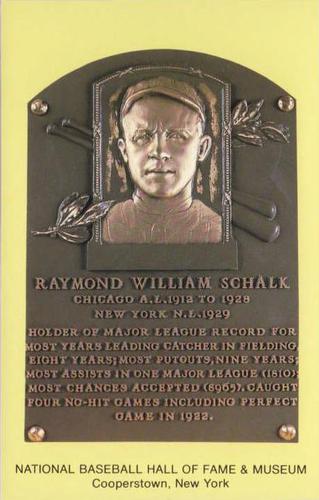 1965-22 Cooperstown Plaque Postcards #NNO Ray Schalk Front