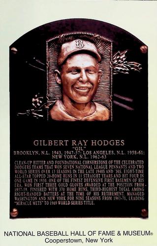 1965-22 Cooperstown Plaque Postcards #NNO Gil Hodges Front
