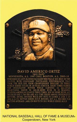 1965-22 Cooperstown Plaque Postcards #NNO David Ortiz Front