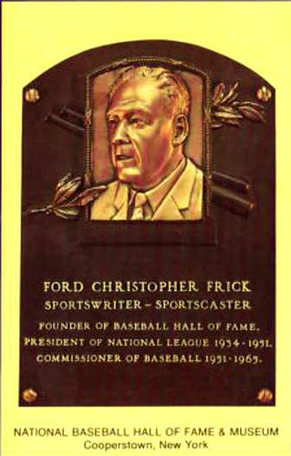 1965-22 Cooperstown Plaque Postcards #NNO Ford Frick Front