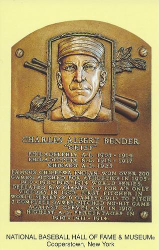 1965-22 Cooperstown Plaque Postcards #NNO Chief Bender Front
