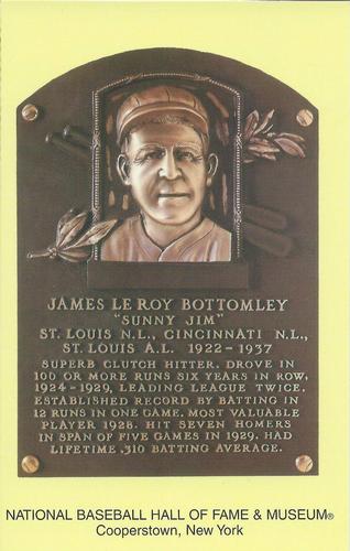 1965-22 Cooperstown Plaque Postcards #NNO Jim Bottomley Front