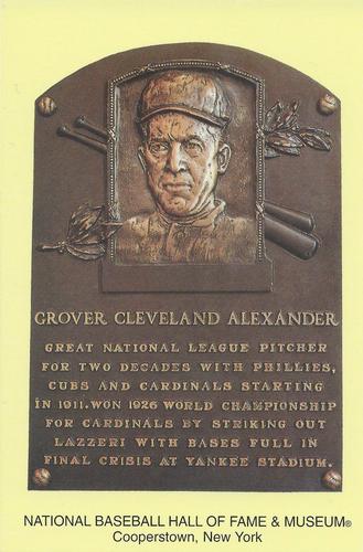 1965-22 Cooperstown Plaque Postcards #NNO Grover Alexander Front