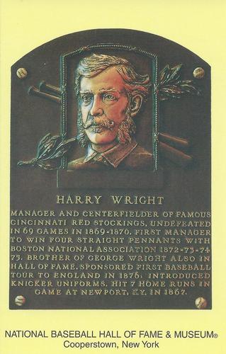 1965-22 Cooperstown Plaque Postcards #NNO  Harry Wright  Front