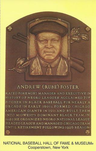 1965-22 Cooperstown Plaque Postcards #NNO Rube Foster Front