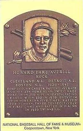 1965-22 Cooperstown Plaque Postcards #NNO Earl Averill Front