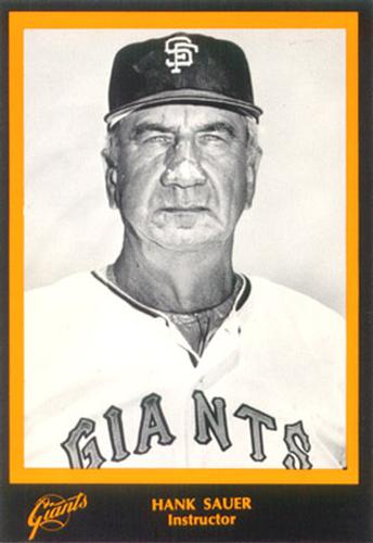 1977 San Francisco Giants Photocards #NNO Hank Sauer Front