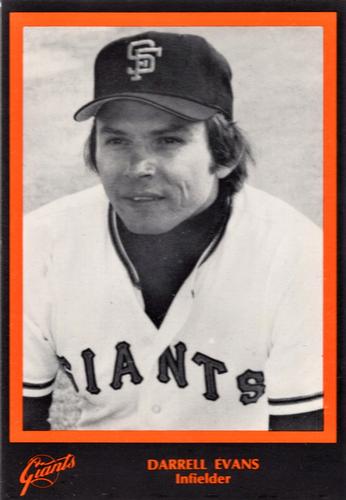 1977 San Francisco Giants Photocards #NNO Darrell Evans Front