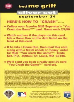 1995 Collector's Choice - You Crash the Game Silver #CG12 Fred McGriff Back