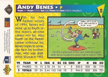 1994 Upper Deck Fun Pack #40 Andy Benes Back