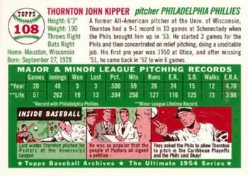 1994 Topps Archives 1954 #108 Thornton Kipper Back