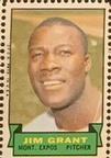 1969 Topps Stamps #NNO Jim Grant Front