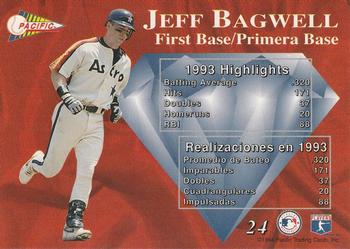 1994 Pacific - Silver Prisms Circular #24 Jeff Bagwell Back