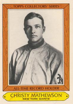 1985 Topps Woolworth All Time Record Holders #25 Christy Mathewson Front