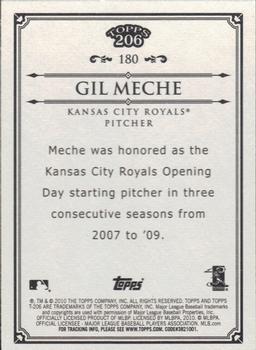2010 Topps 206 #180 Gil Meche Back