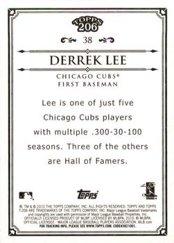 2010 Topps 206 #38 Derrek Lee Back
