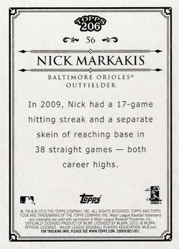 2010 Topps 206 #56 Nick Markakis Back