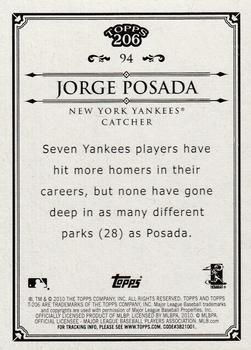 2010 Topps 206 #94 Jorge Posada Back
