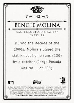 2010 Topps 206 #142 Bengie Molina Back