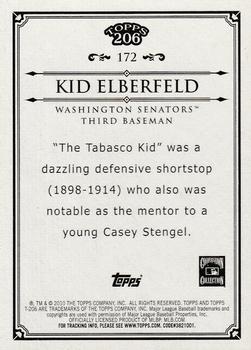 2010 Topps 206 #172 Kid Elberfeld Back
