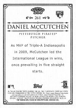 2010 Topps 206 #261 Daniel McCutchen Back