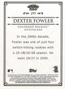 2010 Topps 206 #299 Dexter Fowler Back