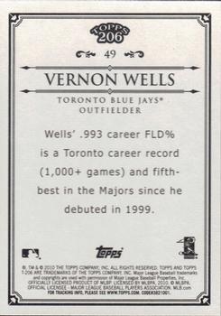2010 Topps 206 #49 Vernon Wells Back