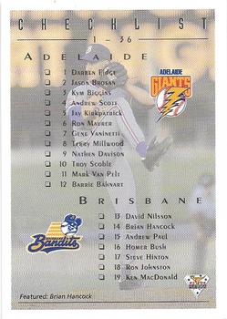 1993-94 Futera Australian Baseball Export Series #105 Brian Hancock / Michael Figga Front