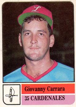 1991-92 Venezuelan Winter League Stickers #35 Giovanni Carrara Front