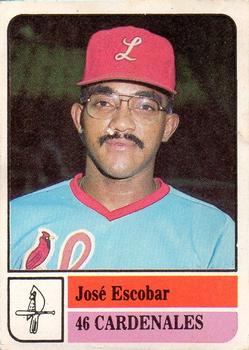 1991-92 Venezuelan Winter League Stickers #46 Jose Escobar Front