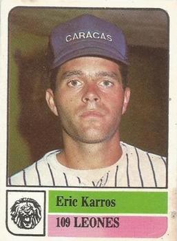 1991-92 Venezuelan Winter League Stickers #109 Eric Karros Front