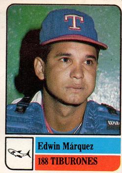 1991-92 Venezuelan Winter League Stickers #188 Edwin Marquez Front