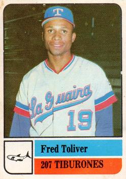 1991-92 Venezuelan Winter League Stickers #207 Fred Toliver Front