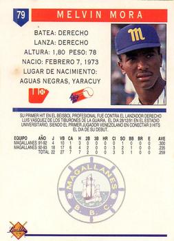 1993-94 Line Up Venezuelan Winter League #79 Melvin Mora Back