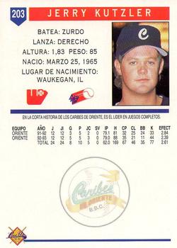 1993-94 Line Up Venezuelan Winter League #203 Jerry Kutzler Back