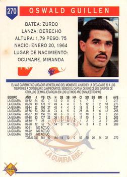 1993-94 Line Up Venezuelan Winter League #270 Ozzie Guillen Back
