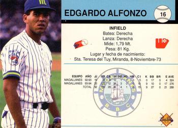 1994-95 Line Up Venezuelan Winter League #16 Edgardo Alfonzo Back