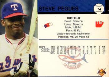 1994-95 Line Up Venezuelan Winter League #74 Steve Pegues Back