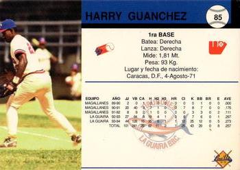 1994-95 Line Up Venezuelan Winter League #85 Harry Guanchez Back