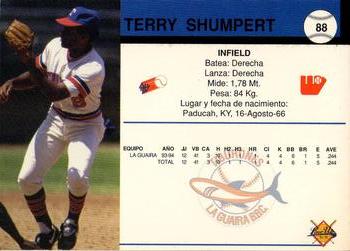1994-95 Line Up Venezuelan Winter League #88 Terry Shumpert Back