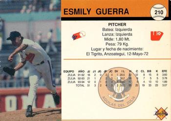 1994-95 Line Up Venezuelan Winter League #210 Esmily Guerra Back