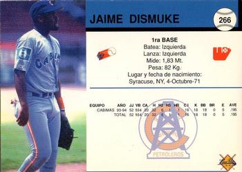 1994-95 Line Up Venezuelan Winter League #266 Jaime Dismuke Back