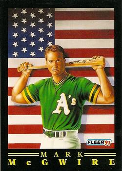 1991 Fleer - Pro-Visions Black #4 Mark McGwire Front