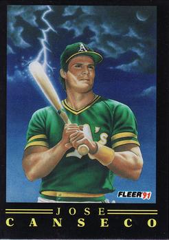 1991 Fleer - Pro-Visions Black #6 Jose Canseco Front
